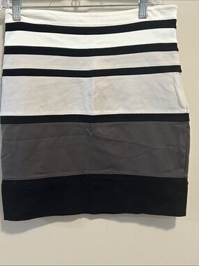 Express Color Block Striped Bandage Mini Skirt Size 4